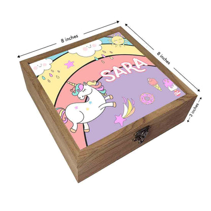 Kids Jewellery Box for Girls - Unicorn and Rainbow Nutcase