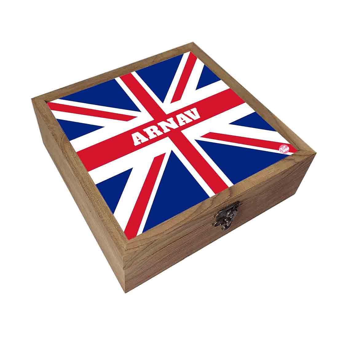 Customized Jewellery Box for Women - Union Jack Flag Nutcase