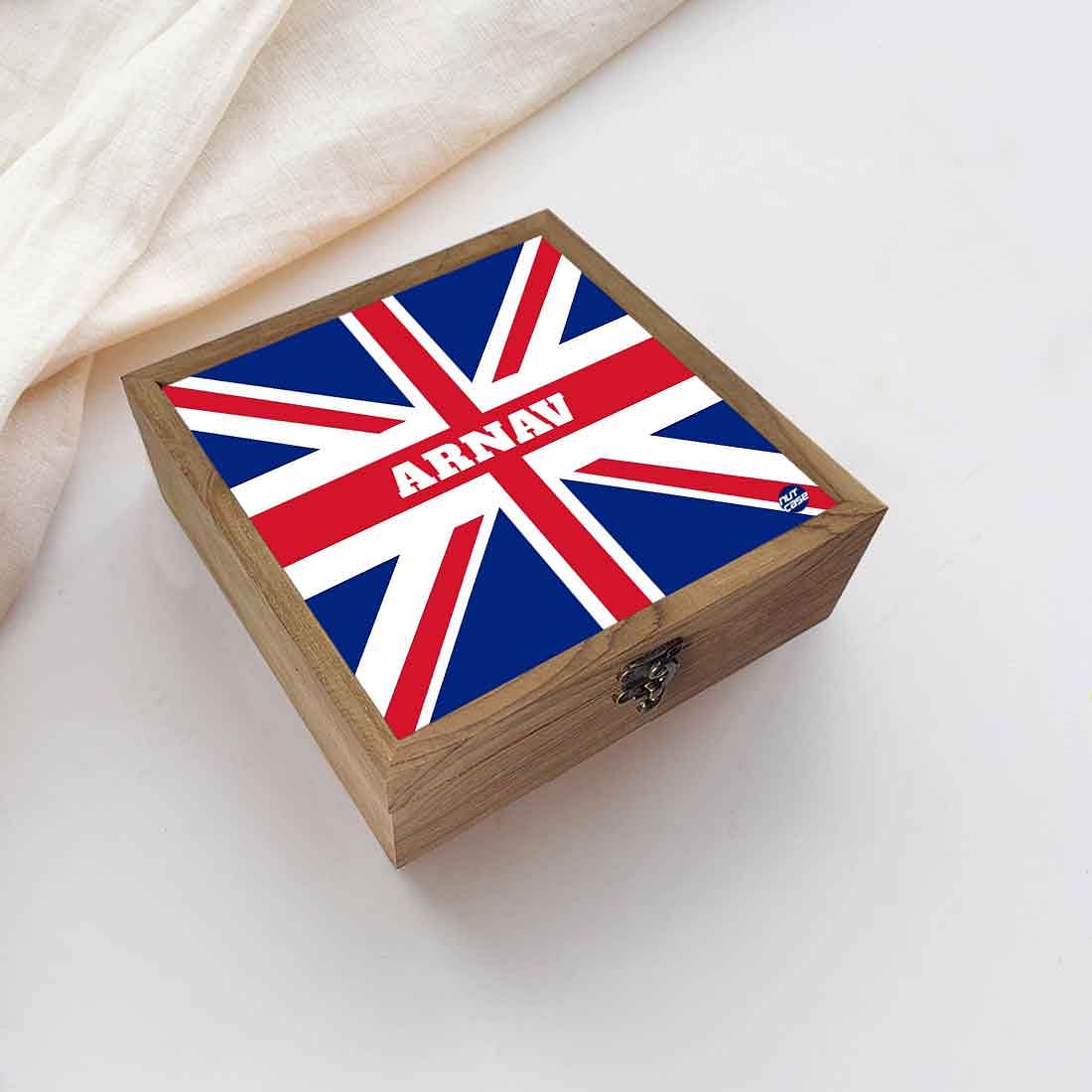 Customized Jewellery Box for Women - Union Jack Flag Nutcase