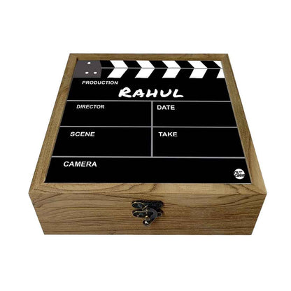 Personalized Wood Jewellery Box - Movie Clapboard Filmy Nutcase