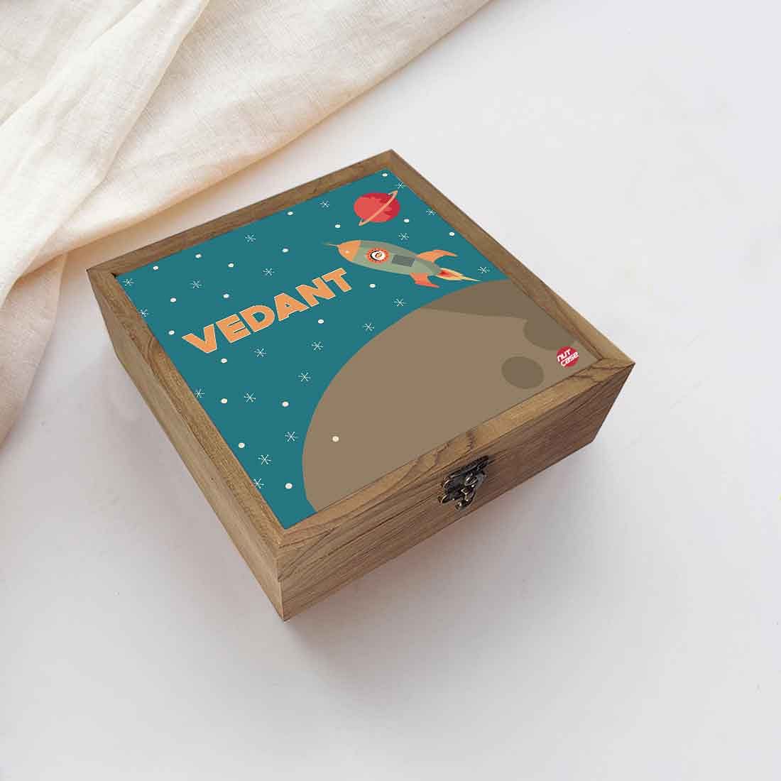 Personalised Jewellery Box With Name for Boy - Space Nutcase