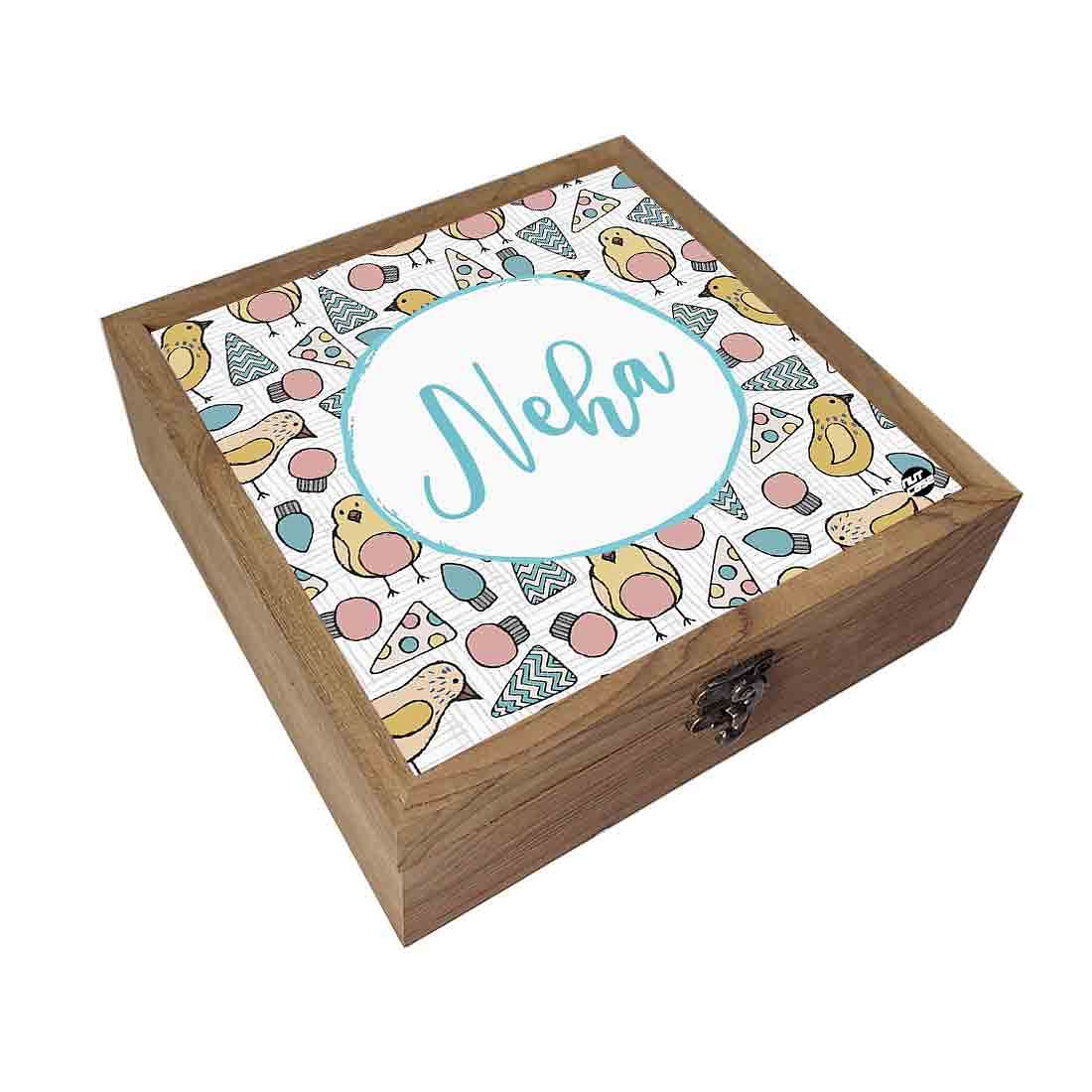 Kids Wooden Jewellery Box for Girls - Cute Chick Nutcase