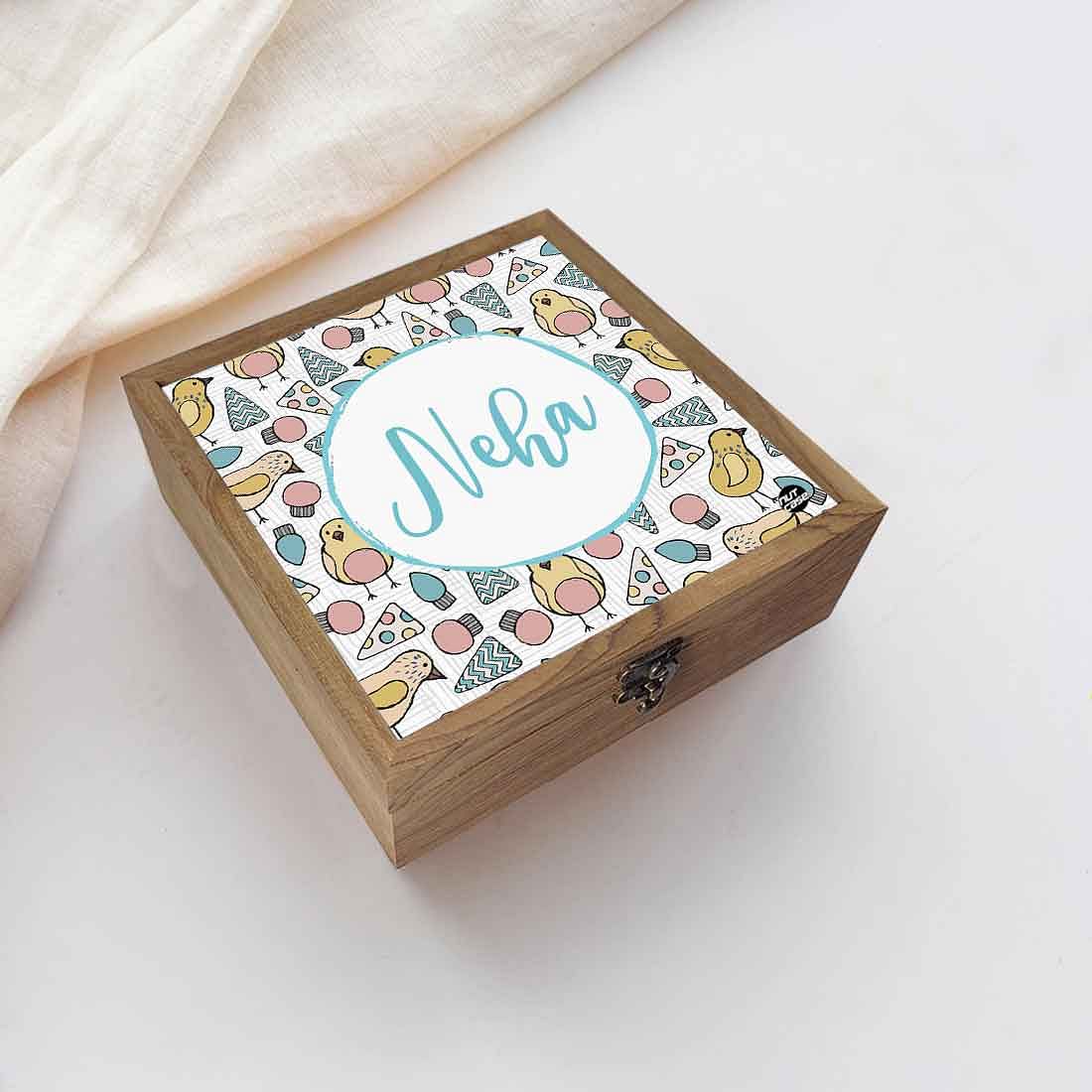 Kids Wooden Jewellery Box for Girls - Cute Chick Nutcase