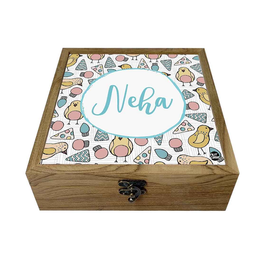 Kids Wooden Jewellery Box for Girls - Cute Chick Nutcase