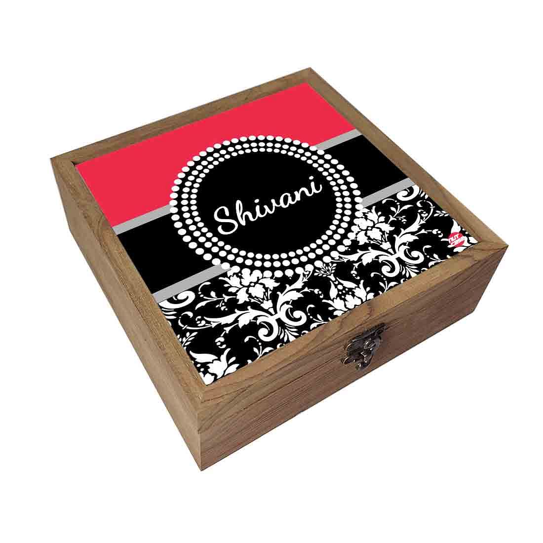 Customized Jewellery India Makeup Organizer Box - Damask Red Nutcase