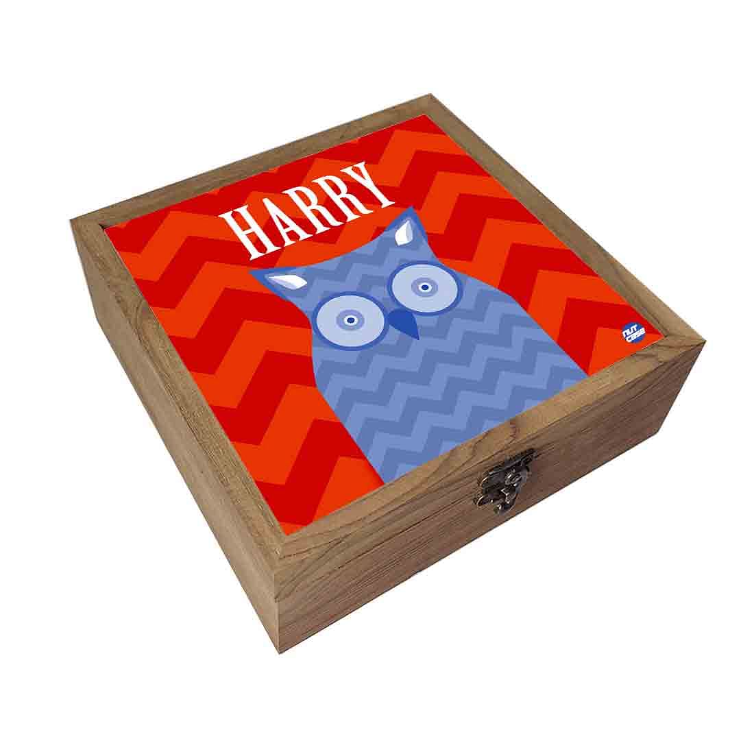Personalised Jewellery Box for Boys - Owl Nutcase