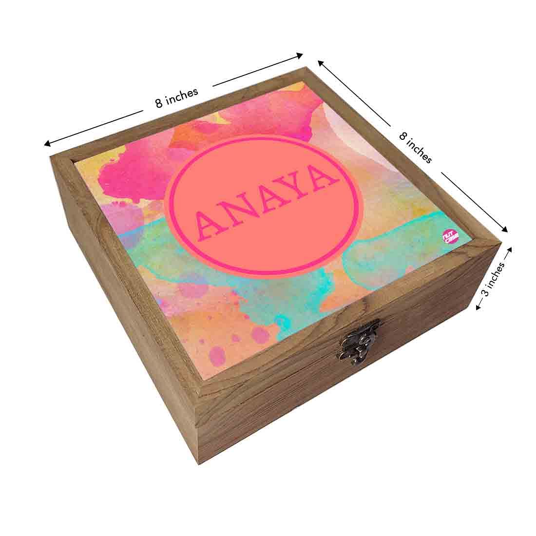 Personalized Jewellery Storage Box for Women - Multi Watercolor Nutcase