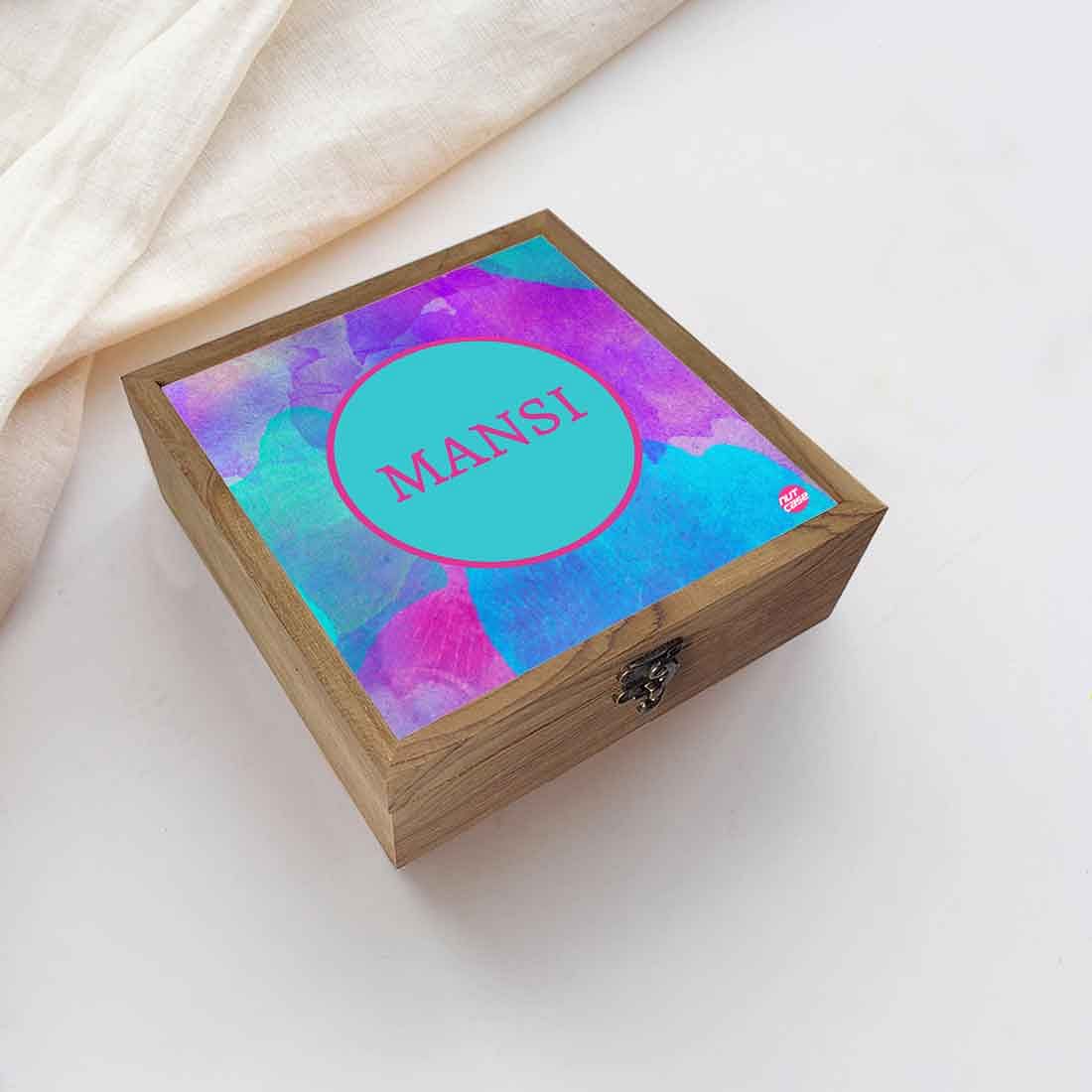 Customized Jewellery Storage Box With Name - Watercolor Nutcase