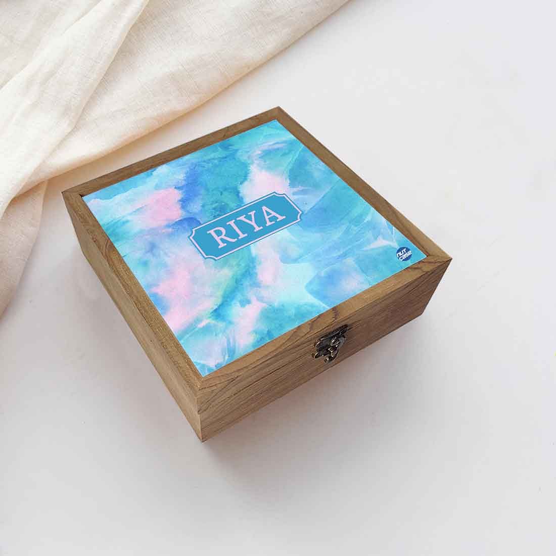 Customized Box for Jewellery Storage  for Women - Space Sky Blue Nutcase