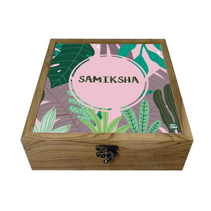 Personalised Wooden Jewelry Box Makeup Organizer - Tropical Vibes Nutcase