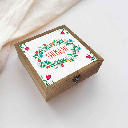 Jewellery Organiser Box for Women - Flower Leaf Nutcase