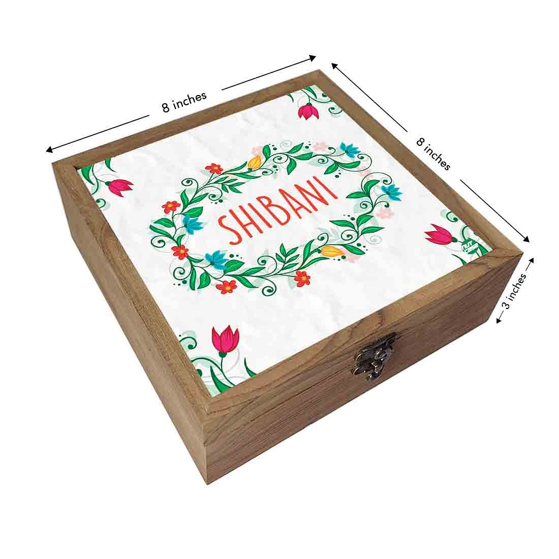 Jewellery Organiser Box for Women - Flower Leaf Nutcase