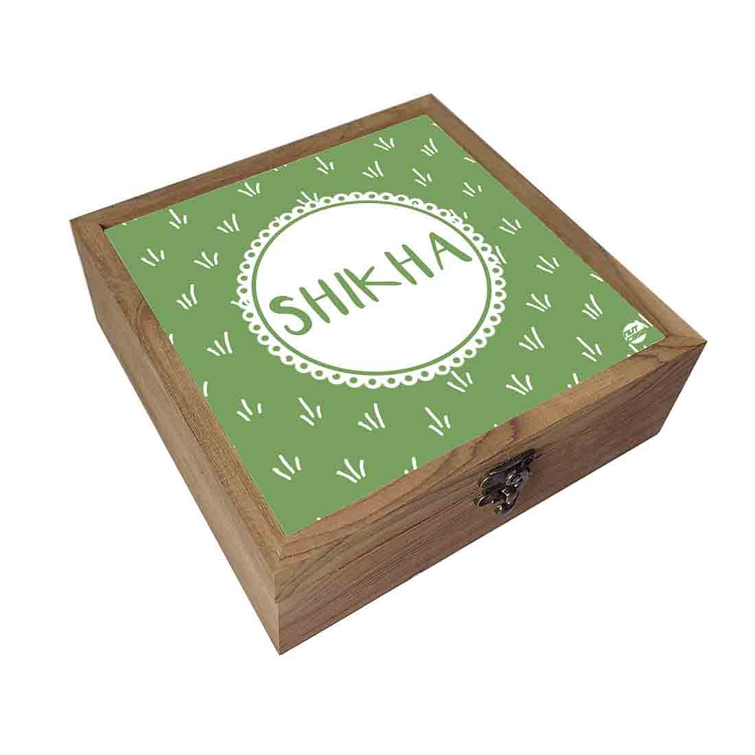 Personalized Jewellery Box for Women - Grass Texture Nutcase