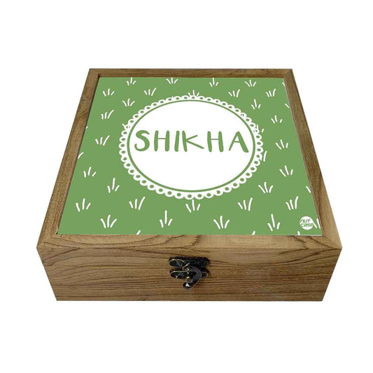 Personalized Jewellery Box for Women - Grass Texture Nutcase