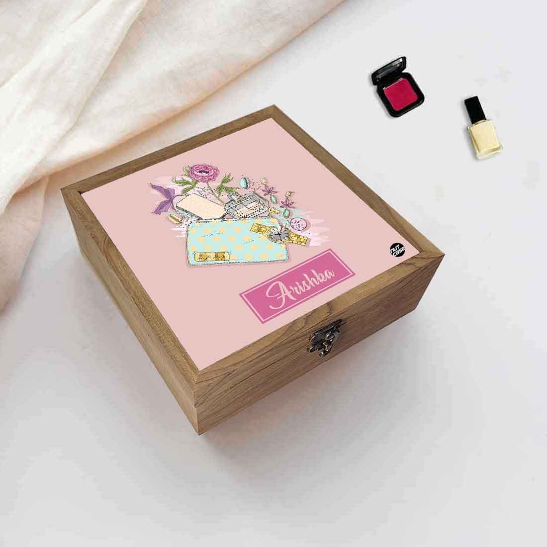 Customized Jewellery and Makeup Box for Girls  - Rose Perfume Nutcase