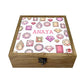 Personalized Wooden Jewellery Box for Women - Colorful Diamond Nutcase