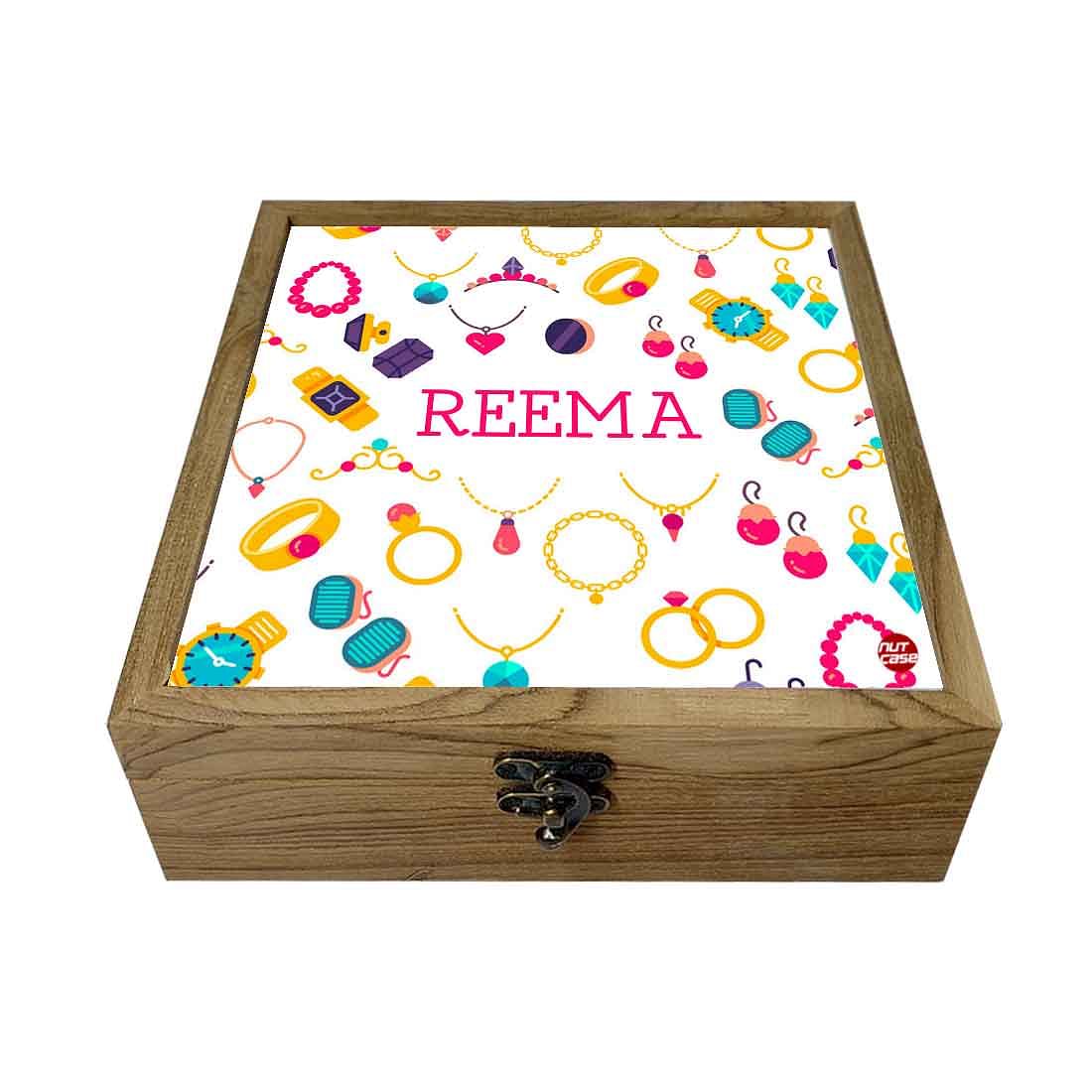 Personalized Box Jewelry Holder for Girls - Ring and Necklace Nutcase