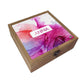 Personalized Jewellery Box in Wood for Women - Pink Watercolor Nutcase