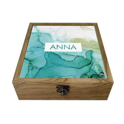 Customized Accessories Box Organizer - Green Ink Watercolor Nutcase