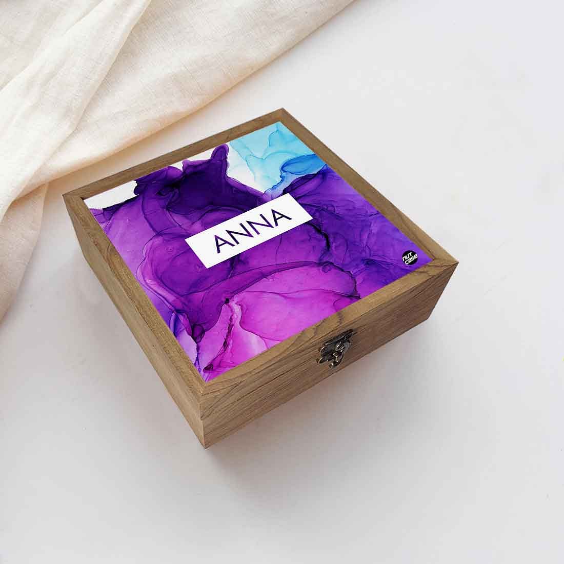 Custom Jewelry Storage Organizer for Girls - Ink Watercolor Nutcase