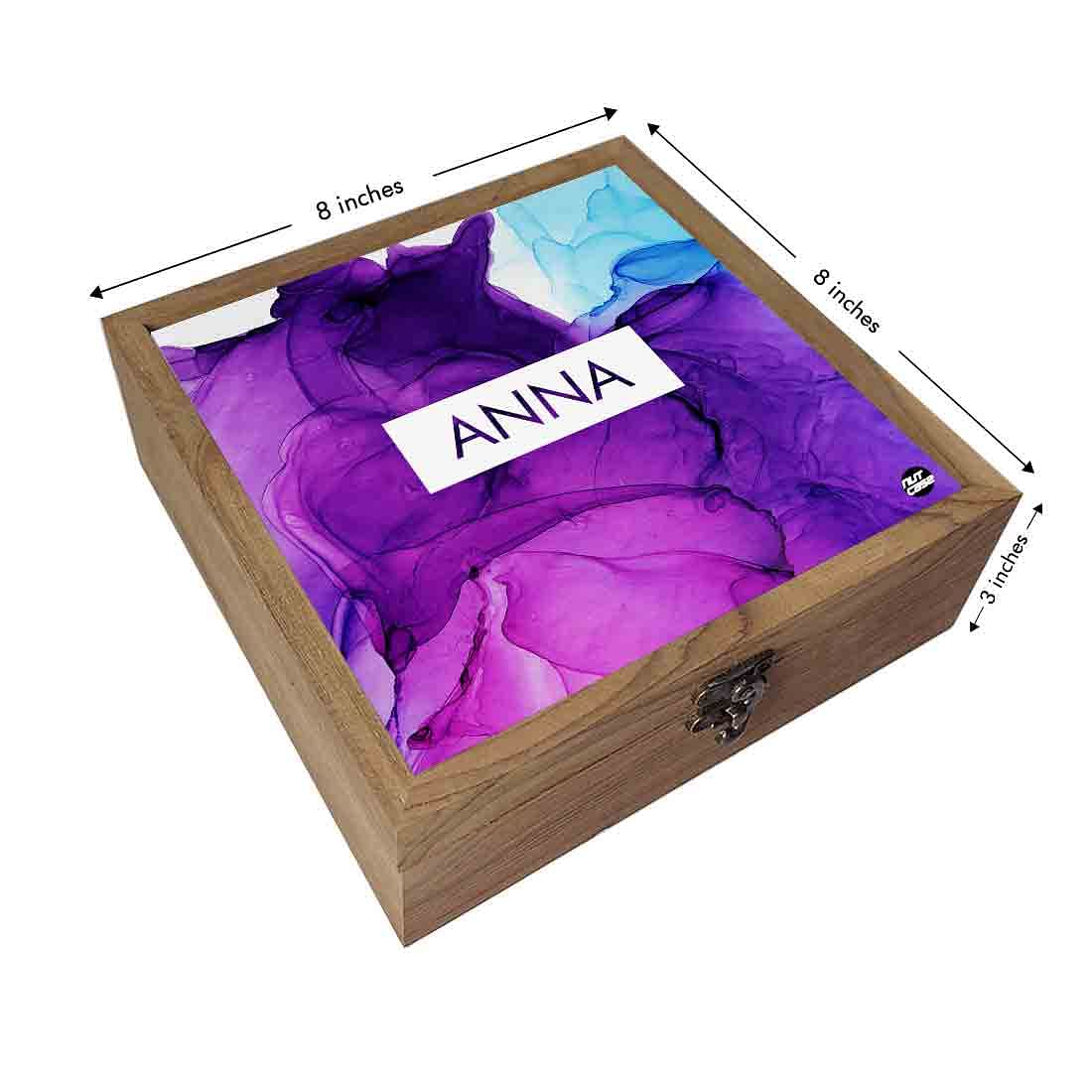 Custom Jewelry Storage Organizer for Girls - Ink Watercolor Nutcase