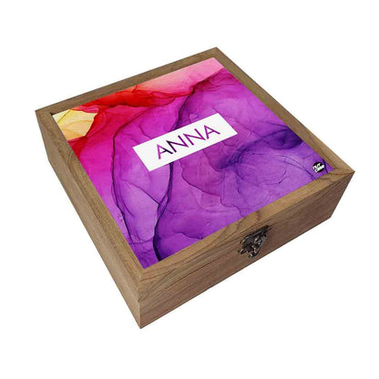 Customized Jewellery Organizer Box or Women - Purple Watercolor Nutcase