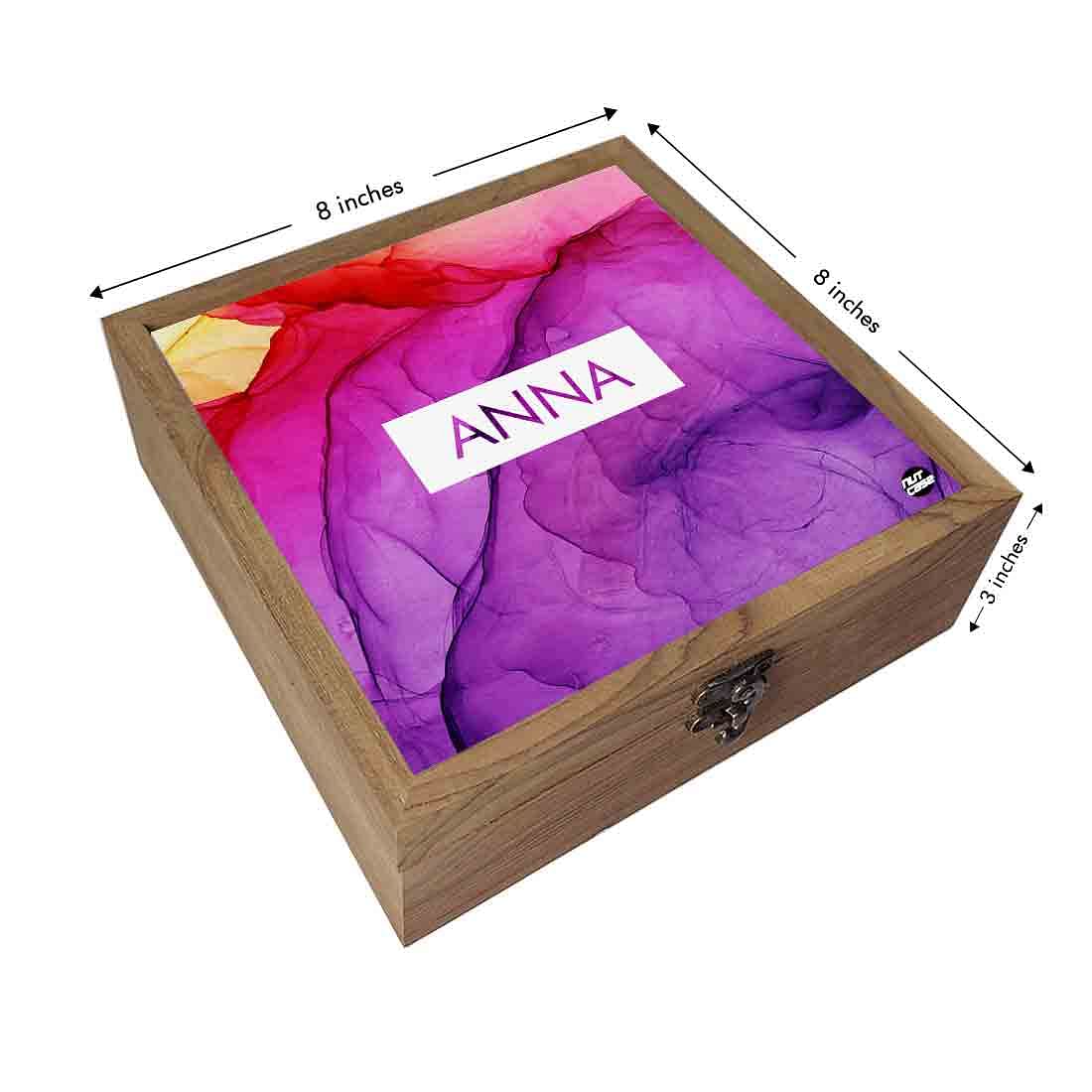 Customized Jewellery Organizer Box or Women - Purple Watercolor Nutcase