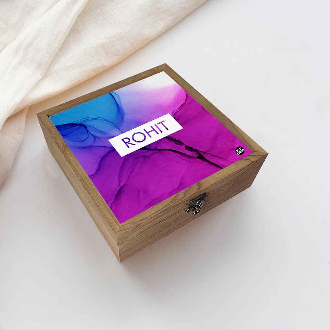 Wooden Jewellery Box Organizer -  Watercolor Nutcase