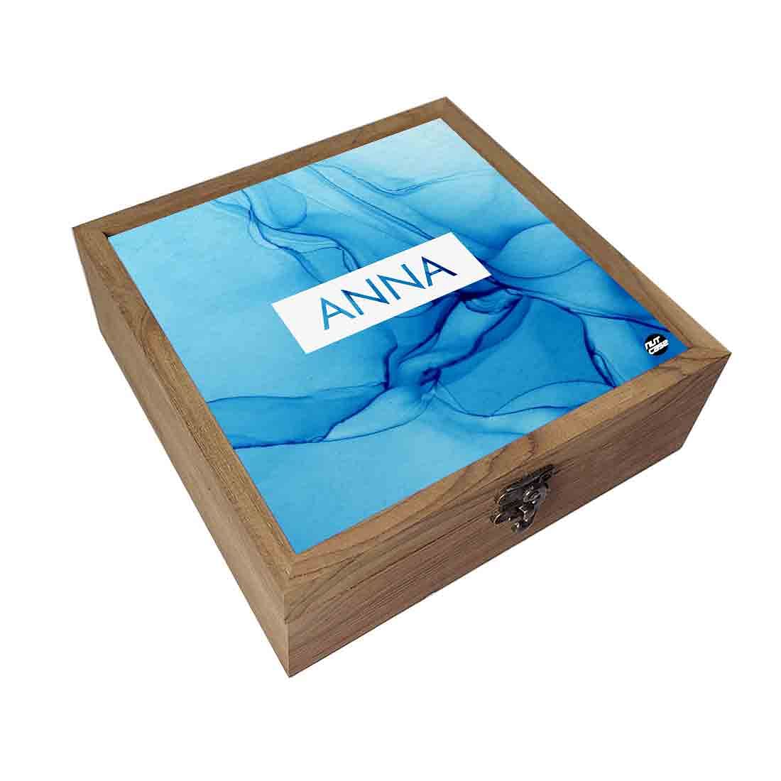 Customized Jewellery Box in Wood for Women - Watercolor Nutcase