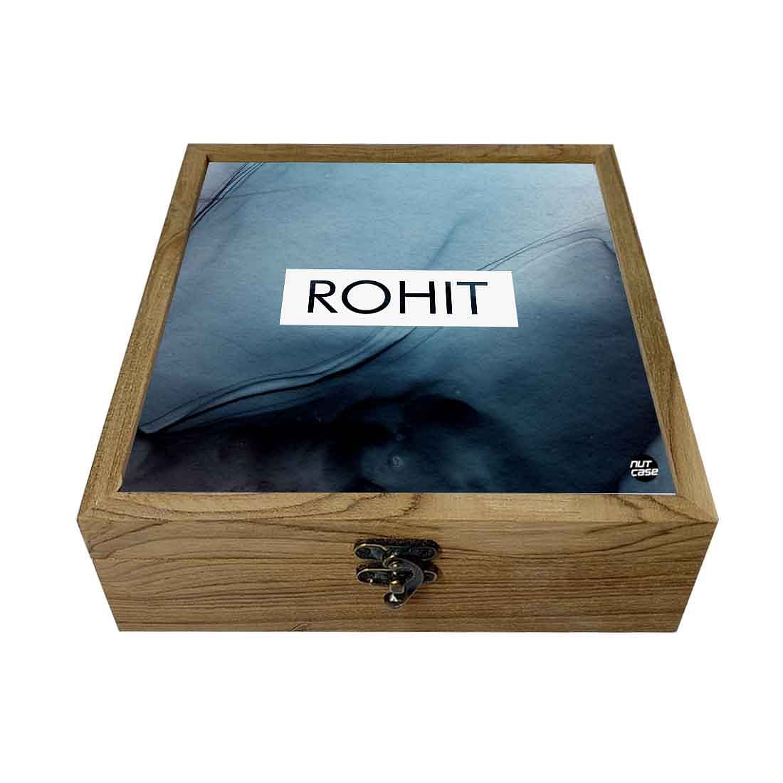 Personalized Jewellery Storage Box - Black Watercolor Nutcase