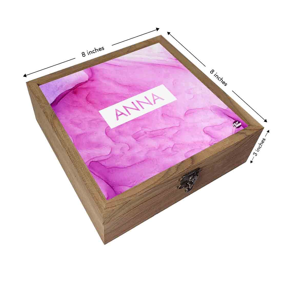 Personalized Accessories Box Organizer for Girls - Watercolor Nutcase