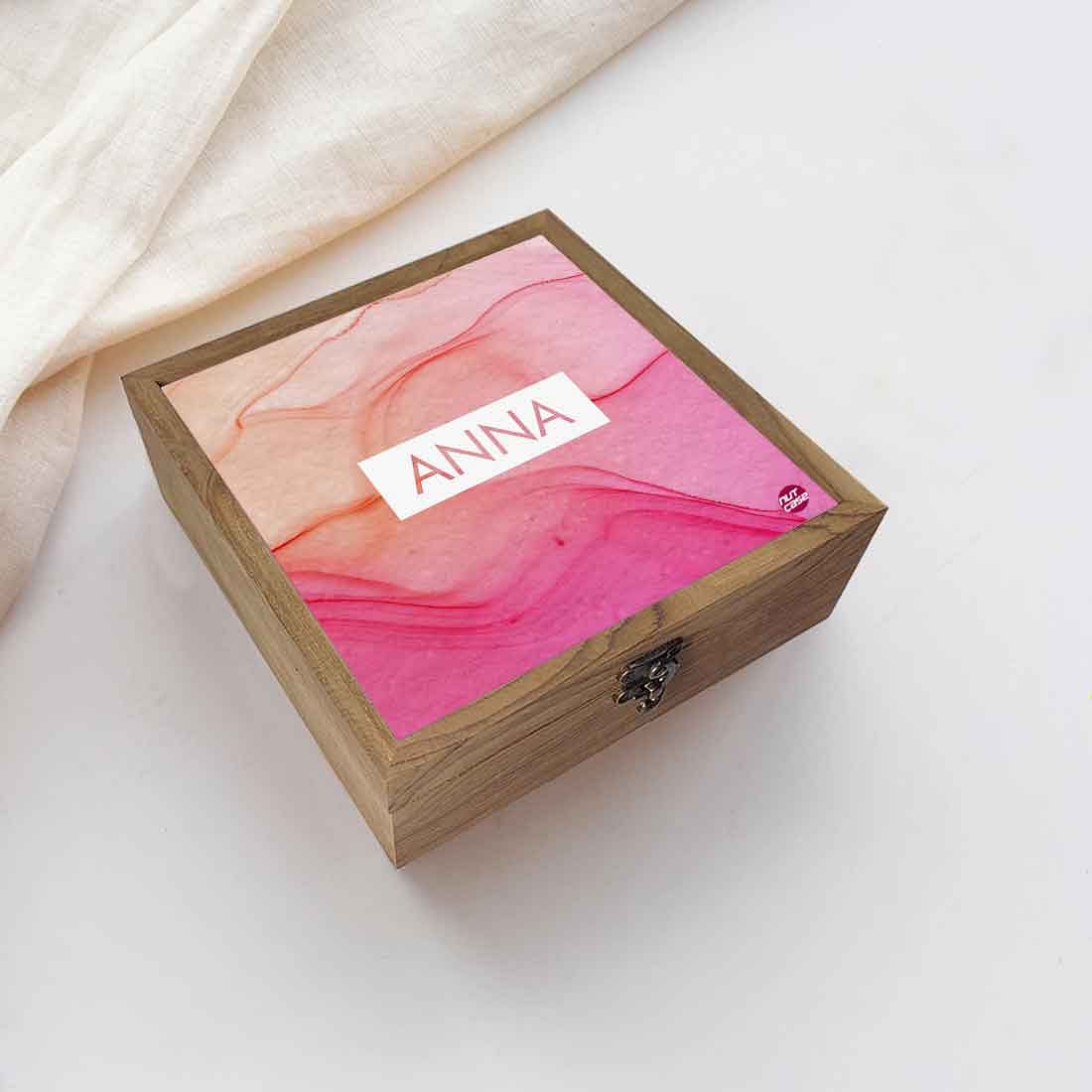 Personalized Jewellery Holder Box for Women - Watercolor Nutcase