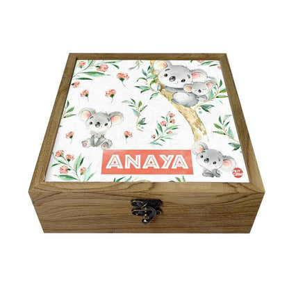 Personalized Wooden Jewellery Box for Kids - Cute Koala Nutcase