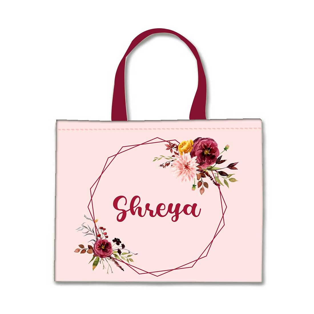 Nutcase Personalized Tote Bag for Women Gym Beach Travel Shopping Fashion Bags with Zip Closure and Internal Pocket to keep cash/valuables - Floral art Nutcase