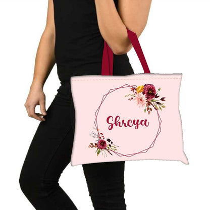 Nutcase Personalized Tote Bag for Women Gym Beach Travel Shopping Fashion Bags with Zip Closure and Internal Pocket to keep cash/valuables - Floral art Nutcase