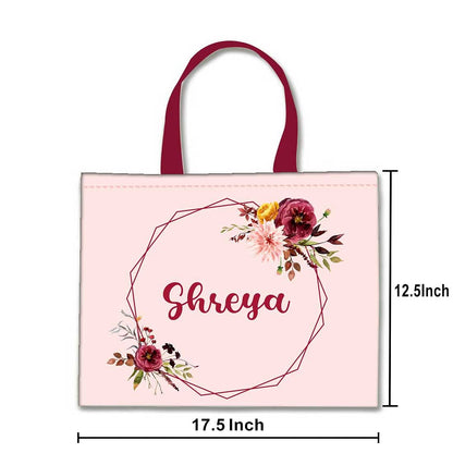 Nutcase Personalized Tote Bag for Women Gym Beach Travel Shopping Fashion Bags with Zip Closure and Internal Pocket to keep cash/valuables - Floral art Nutcase