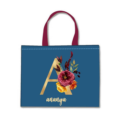 Nutcase Personalized Tote Bag for Women Gym Beach Travel Shopping Fashion Bags with Zip Closure and Internal Pocket to keep cash/valuables - Flower Nutcase