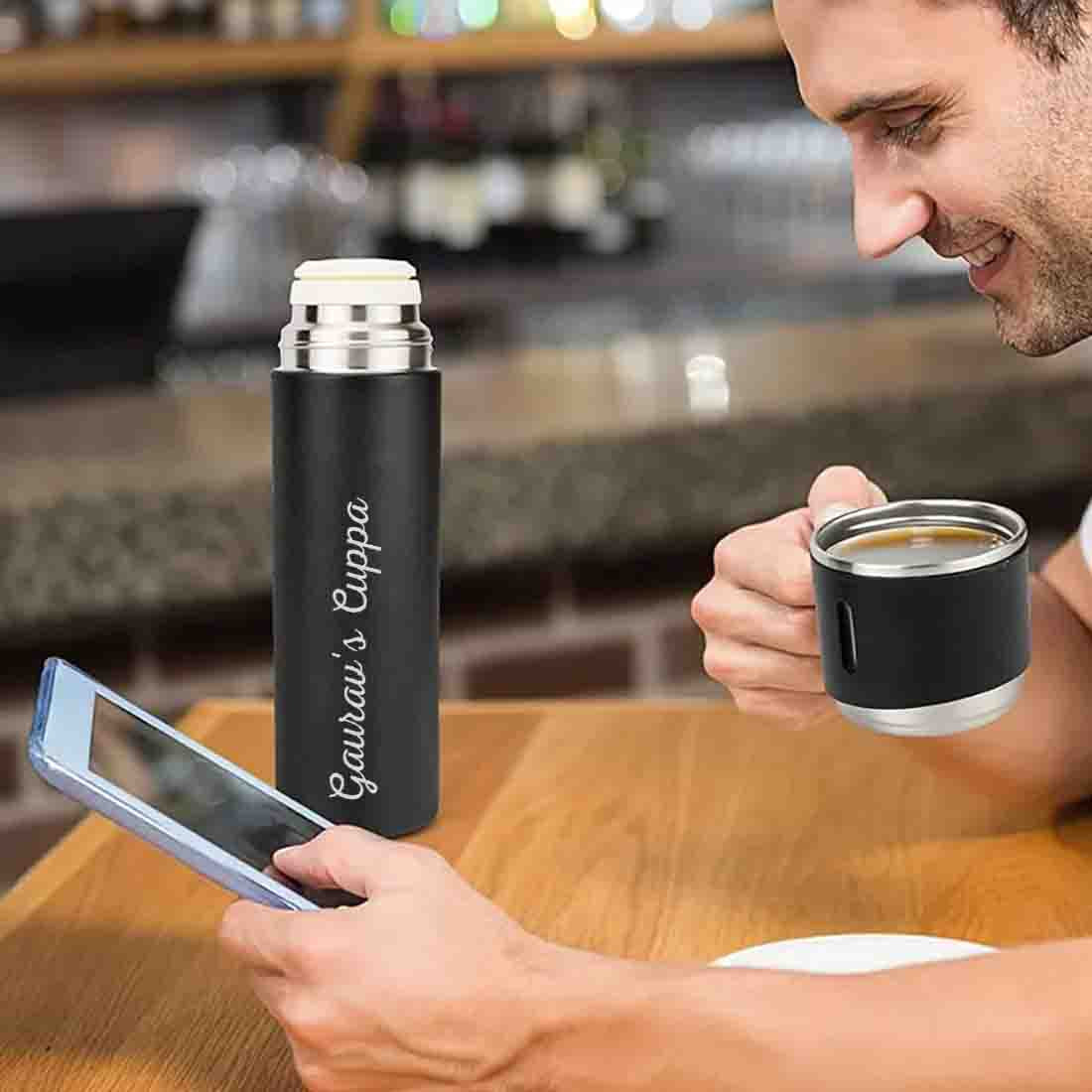 Personalized Thermos Cup Set Travel Coffee Tea Mug Flask Gift Box - Cuppa