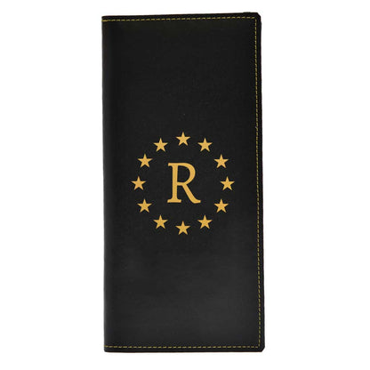 Leather Passport Wallet Personalised  Travel Organizer Case - Star