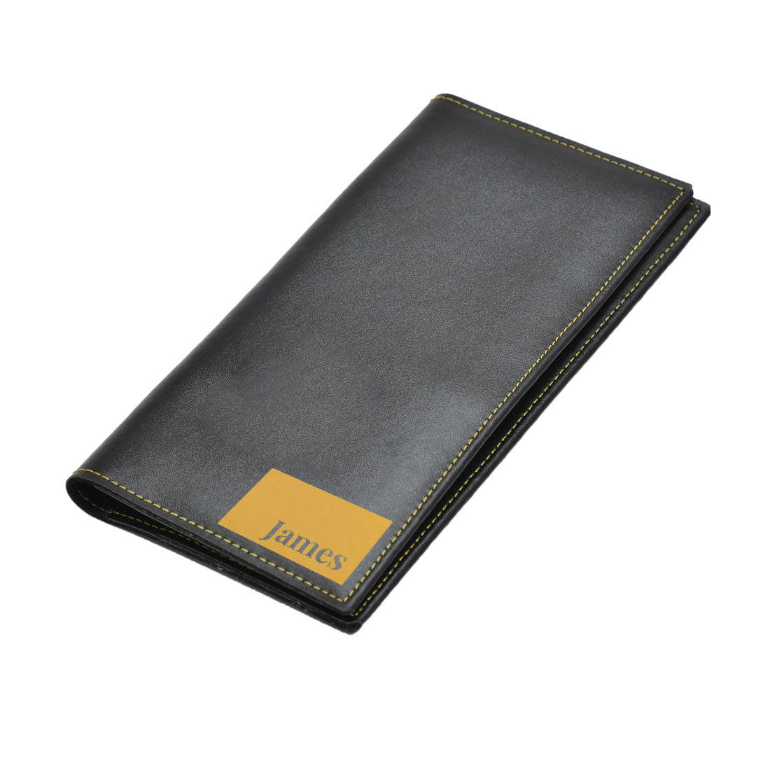 Vegan Leather Personalised Travel Wallet Pouch for Travel - Name Box