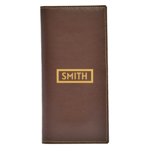 Vegan Leather Personalised Travel Document Organiser with Name - Add Name
