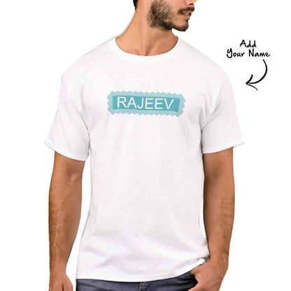 Personalized   Men's T-Shirt Poly Cotton Tees  - Blue Box Nutcase