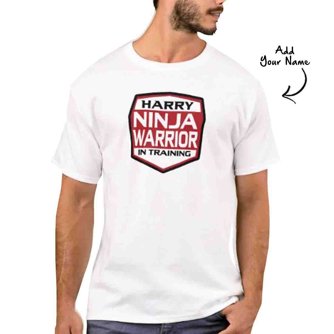 Personalized   Men's T-Shirt Poly Cotton Tees  - Ninja Warrior Nutcase