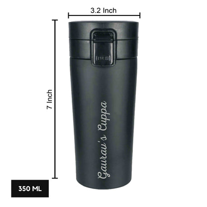 Personalized Coffee Tumbler With Name Engraved (380 ML) - Full Name