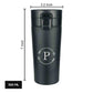 Personalized Travel Coffee Mug Insulated With Name Initials Monogram Engraved (350 ML) - Circle