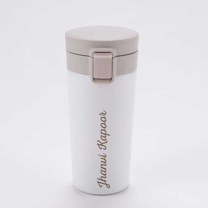 Engraved Personalized Stainless Steel Coffee Tumbler with Lid for Office Travel College - Add Name