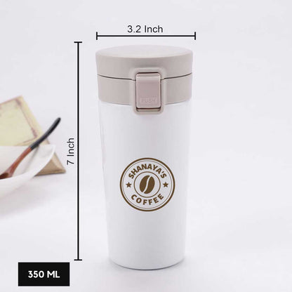 Customized Travel Coffee Mug Insulated for Travelling (380 ML) - Coffee