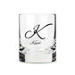 Stylish Customized Whiskey Glass - Gift For Him Husband Boyfriend - Initials Design Nutcase