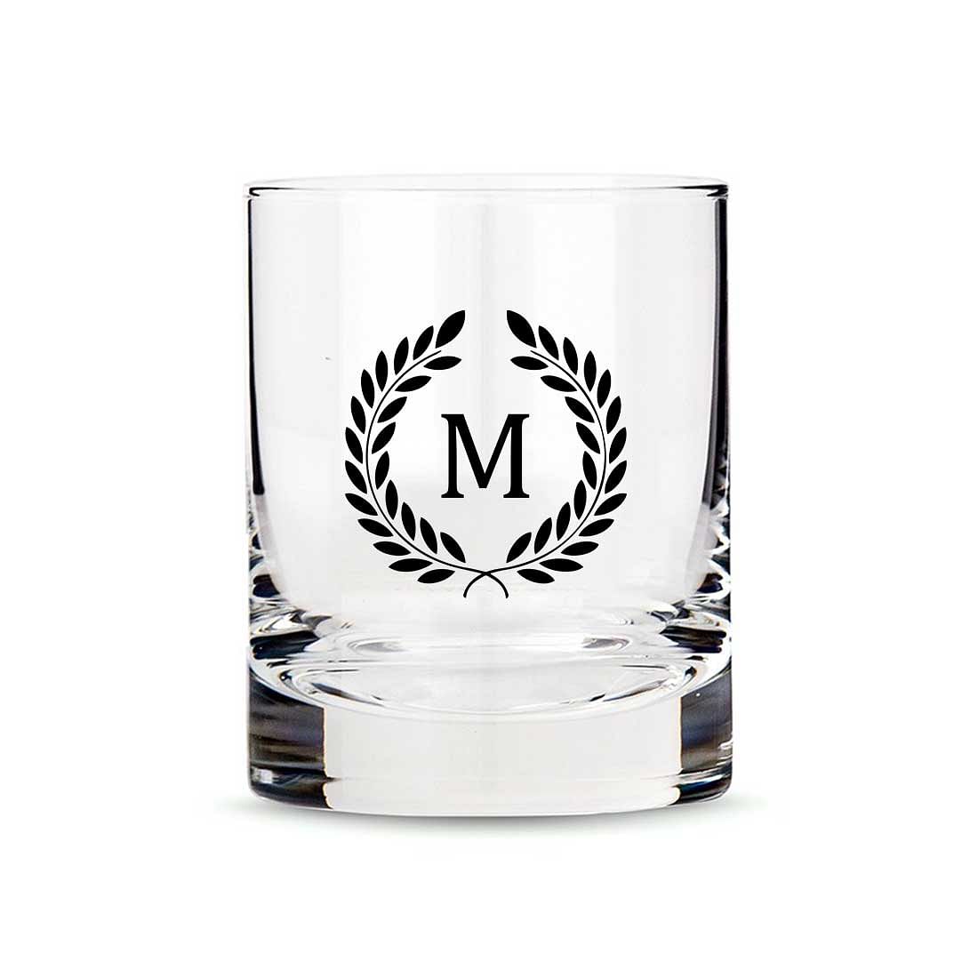 Attractive Customized Whiskey Glass with Initials-Perfect Gift for Boyfriend Husband Nutcase