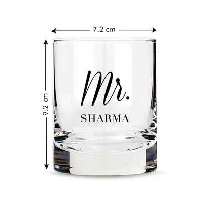 Personalized Mr and Mrs Whiskey Glasses Set of 2 for Couples Anniversary gifts